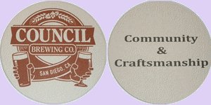 beer coaster from Country Club Brewery & Restuarant ( CA-CNCL-1 )