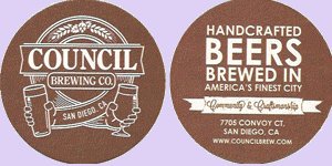 beer coaster from Country Club Brewery & Restuarant ( CA-CNCL-2 )