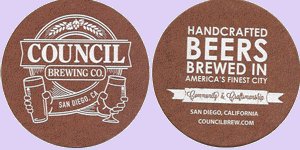 beer coaster from Country Club Brewery & Restuarant ( CA-CNCL-4 )