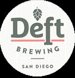 beer coaster from Del Cielo Brewing Co. ( CA-DEFT-1 )