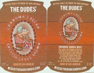 beer coaster from Dueling Dogs Brewing Co. ( CA-DUDE-3 )