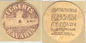 beer coaster from EDH Brewing Co.  ( CA-ECK-4 )