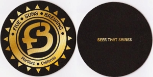 beer coaster from Five Threads Brewing Co. ( CA-FIVE-3 )