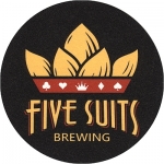 beer coaster from Five Suns Brewing ( CA-FIVS-1 )