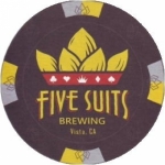 beer coaster from Five Suns Brewing ( CA-FIVS-2 )