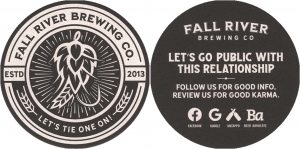 beer coaster from Fallbrook Brewing Co. ( CA-FRIV-3 )