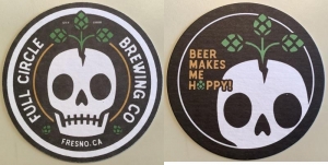 beer coaster from Fullerton Hofbrau Brewery ( CA-FULC-7 )