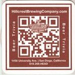 beer coaster from Hillenbrand Farmhaus Brewery ( CA-HILL-1 )