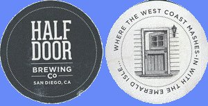 beer coaster from Half Moon Bay Brewing Co. ( CA-HLFD-1 )