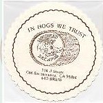 beer coaster from Hoi Polloi Brewing ( CA-HOGS-2 )