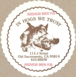 beer coaster from Hoi Polloi Brewing ( CA-HOGS-3 )