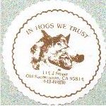 beer coaster from Hoi Polloi Brewing ( CA-HOGS-4 )