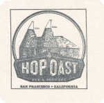 beer coaster from Hop Secret Brewing Co. ( CA-HOPA-1 )