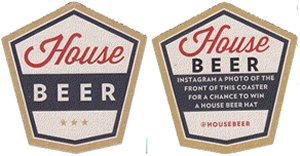 beer coaster from House of Pendragon Brewing Co. ( CA-HOUS-1 )