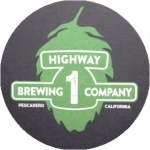 beer coaster from Hillcrest Brewing Co.  ( CA-HWY1-2 )