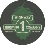 beer coaster from Hillcrest Brewing Co.  ( CA-HWY1-3 )