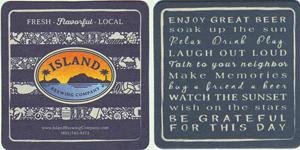 beer coaster from Islands Restaurant ( CA-ISLD-3 )