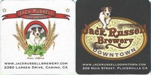 beer coaster from Jacked Up Brewery ( CA-JRUS-5 )