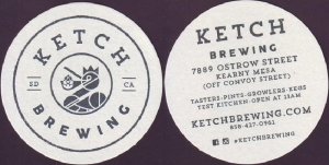 beer coaster from Kilokilo Brewing Co. ( CA-KETC-2 )