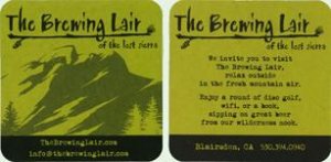 beer coaster from Brewing Reserve of California ( CA-LAIR-2 )