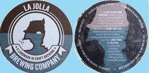 beer coaster from La Jolla Brewing Co. (old) ( CA-LAJO-1 )