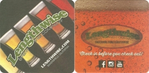 beer coaster from Liberation Brewing Co ( CA-LENG-5 )