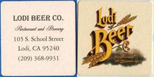 beer coaster from LogOff Brewing ( CA-LODI-1 )