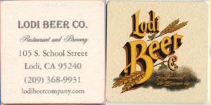 beer coaster from LogOff Brewing ( CA-LODI-1A )