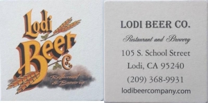 beer coaster from LogOff Brewing ( CA-LODI-3 )