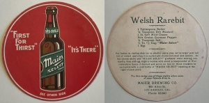 beer coaster from Main Line Brewing Co.  ( CA-MAIR-2 )