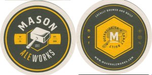 beer coaster from Mason Jar Brewing Co. ( CA-MASO-3 )