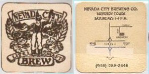 beer coaster from New Albion Brewing Co. ( CA-NEVC-2 )