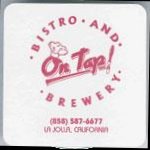 beer coaster from On The Tracks Brewery ( CA-ONTP-1 )