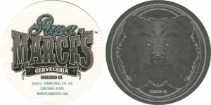 beer coaster from Paperback Brewing Co. ( CA-PAPA-2 )