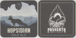 beer coaster from Paso Robles Brewing Co ( CA-PASK-1 )