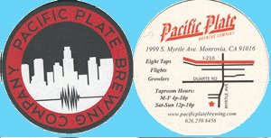 beer coaster from Pacific Tap & Grill  ( CA-PCPL-2 )