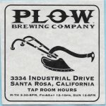 beer coaster from Pocock Brewing Co. ( CA-PLOW-2 )