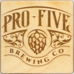 beer coaster from Progress Brewing  ( CA-PROF-1 )