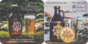 beer coaster from Port Town Brewing  ( CA-PRTO-4 )