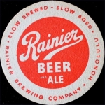 beer coaster from Ramble West Brewing Co. ( CA-RAIN-3 )