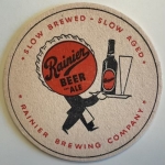 beer coaster from Ramble West Brewing Co. ( CA-RAIN-4 )