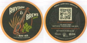 beer coaster from Ridge Road Brewing Co.  ( CA-RHYT-2019 )