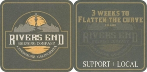 beer coaster from Riverside Brewing Co. ( CA-RIVR-1 )