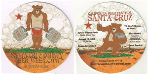 beer coaster from Santa Cruz Mountain Brewing ( CA-SANT-2013 )