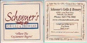 beer coaster from Schubros Brewery ( CA-SCHO-1 )