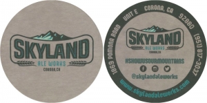 beer coaster from Skyscraper Brewing Co. ( CA-SKYL-2 )