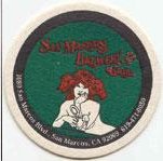 beer coaster from San Pedro Brewing Co. ( CA-SMAR-1 )