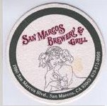 beer coaster from San Pedro Brewing Co. ( CA-SMAR-3 )