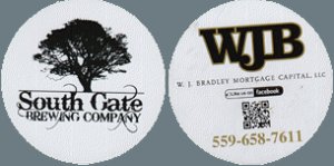 beer coaster from South Lake Brewing Co. ( CA-SOGT-1 )