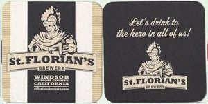 beer coaster from St. Stan’s  (Stanislaus) Brewing Co.  ( CA-STFL-1 )